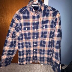 Black Brown 1826 Blue and Cream Plaid Jacket